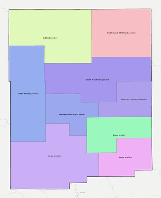 Boone County NE townships and subdivisions map