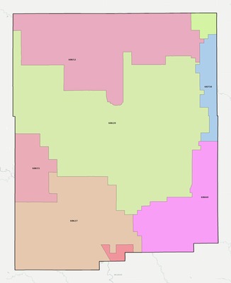 Boone County NE ZIP code boundaries map