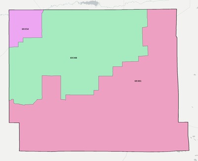 Box Butte County NE ZIP code boundaries map
