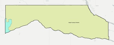 Boyd County NE school district boundaries map