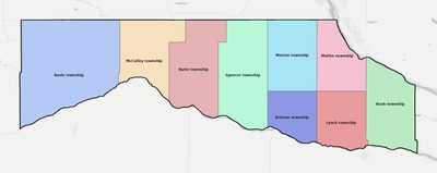 Boyd County NE townships and subdivisions map