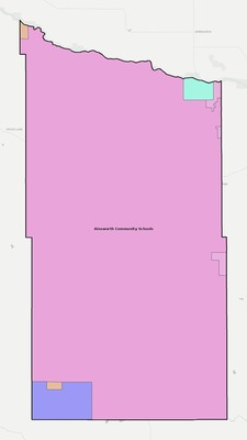 Brown County NE school district boundaries map
