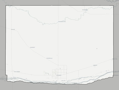 Buffalo County NE county basemap context