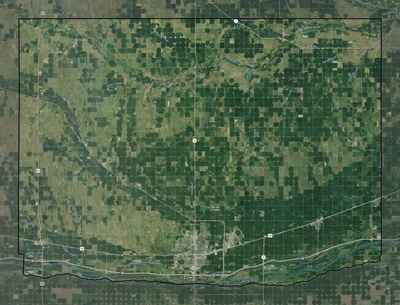 Buffalo County NE USGS imagery and topo map