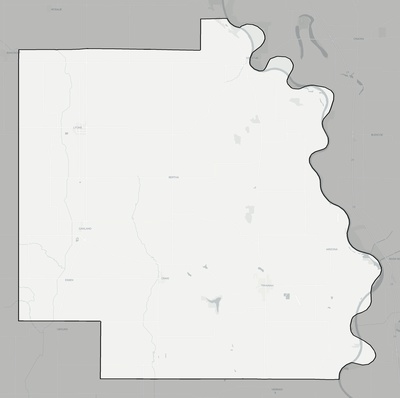 Burt County NE county basemap context