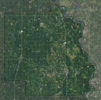 Burt County NE USGS imagery and topo map
