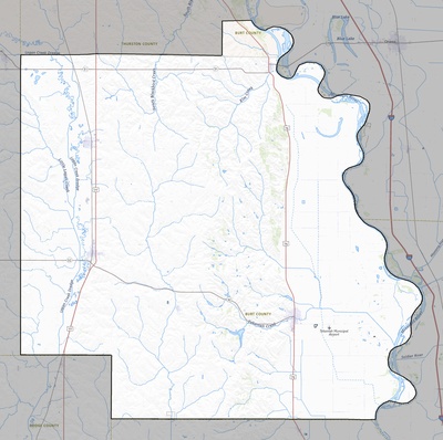 Burt County NE USGS topo map