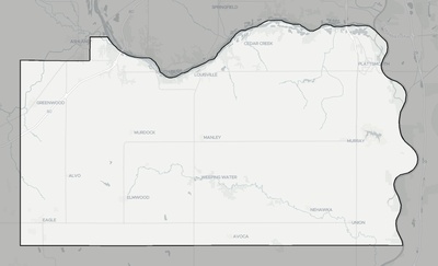Cass County NE county basemap context