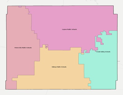 Cheyenne County NE school district boundaries map