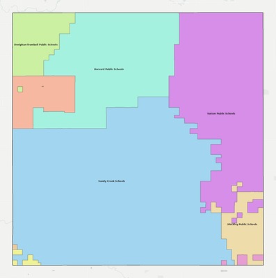 Clay County NE school district boundaries map
