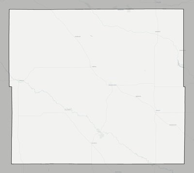 Custer County NE county basemap context