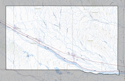 Dawson County NE USGS topo map