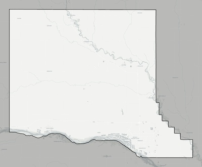Dodge County NE county basemap context
