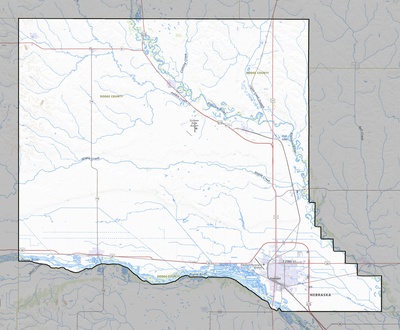 Dodge County NE USGS topo map