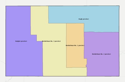 Dundy County NE townships and subdivisions map