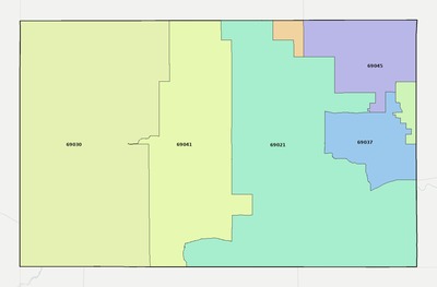 Dundy County NE ZIP code boundaries map
