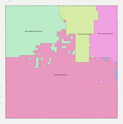Franklin County NE school district boundaries map