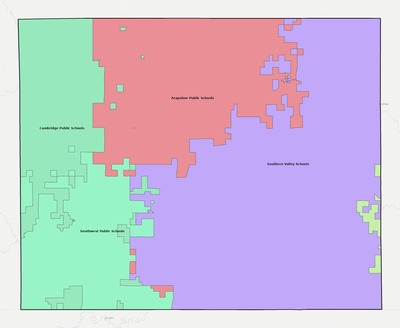 Furnas County NE school district boundaries map