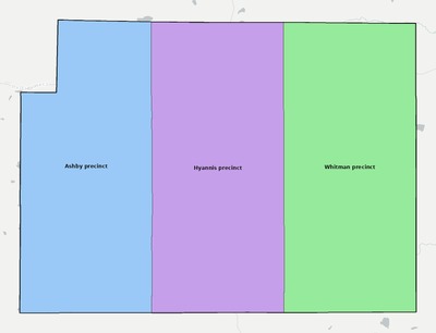 Grant County NE townships and subdivisions map