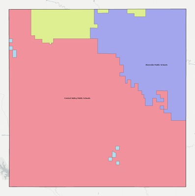 Greeley County NE school district boundaries map