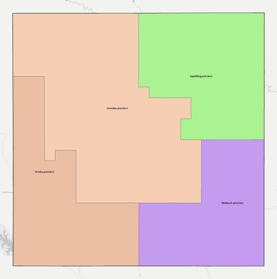 Greeley County NE townships and subdivisions map