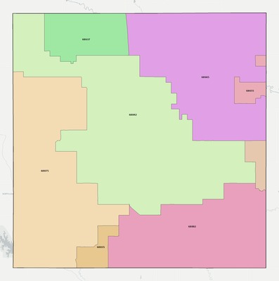 Greeley County NE ZIP code boundaries map