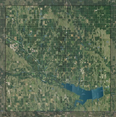 Harlan County NE USGS imagery and topo map