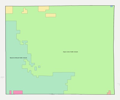 Hayes County NE school district boundaries map