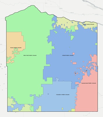 Holt County NE school district boundaries map