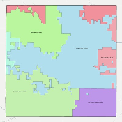 Howard County NE school district boundaries map