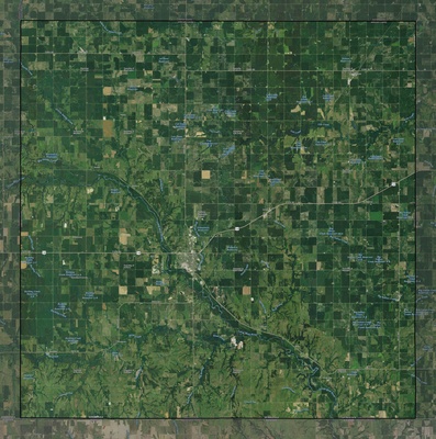 Jefferson County NE USGS imagery and topo map