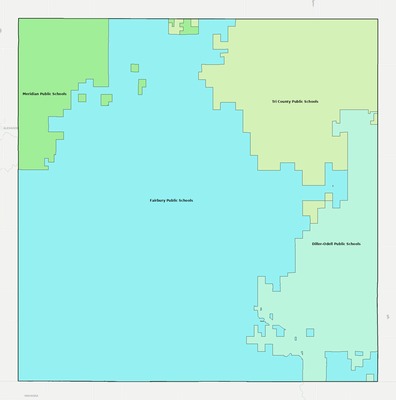 Jefferson County NE school district boundaries map