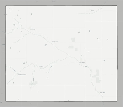 Johnson County NE county basemap context