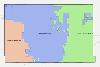 Keith County NE school district boundaries map