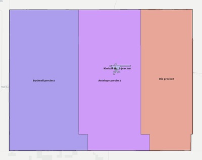 Kimball County NE townships and subdivisions map