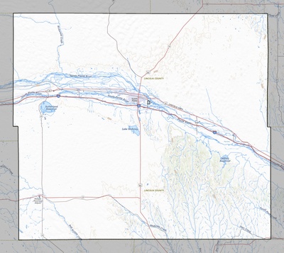 Lincoln County NE USGS topo map