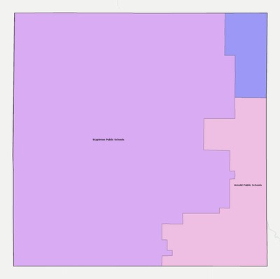 Logan County NE school district boundaries map