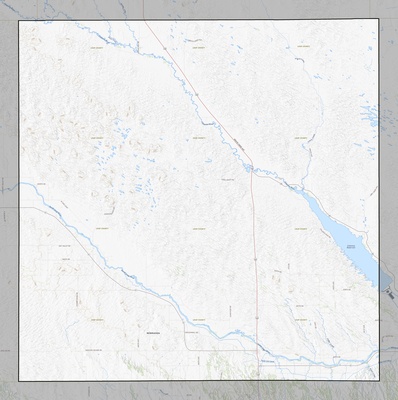 Loup County NE USGS topo map