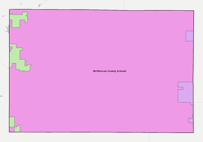 McPherson County NE school district boundaries map