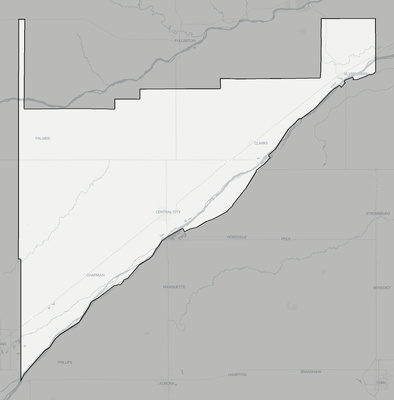 Merrick County NE county basemap context