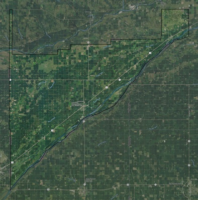 Merrick County NE USGS imagery and topo map