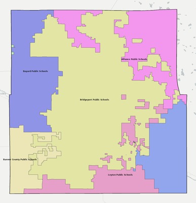 Morrill County NE school district boundaries map