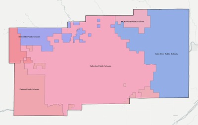 Nance County NE school district boundaries map