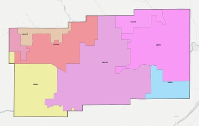 Nance County NE ZIP code boundaries map