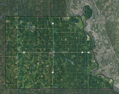 Nemaha County NE USGS imagery and topo map