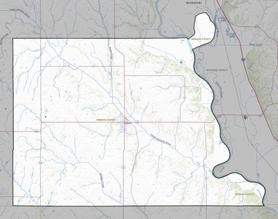Nemaha County NE USGS topo map