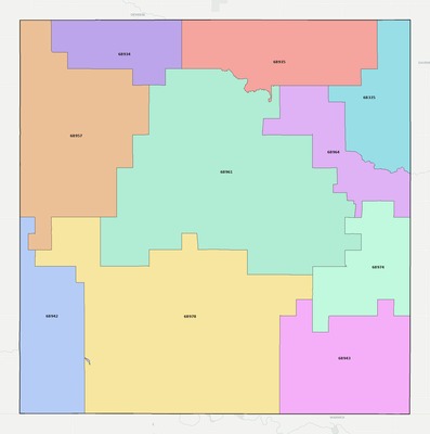 Nuckolls County NE ZIP code boundaries map