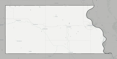 Otoe County NE county basemap context