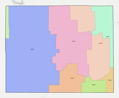 Red Willow County NE ZIP code boundaries map