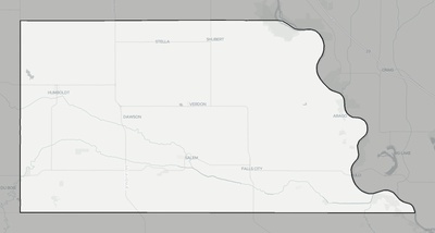 Richardson County NE county basemap context